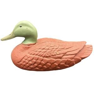 🦆 Vintage Carry-Lite Mallard Hen Duck Decoy Brown Green Rustic Cabin